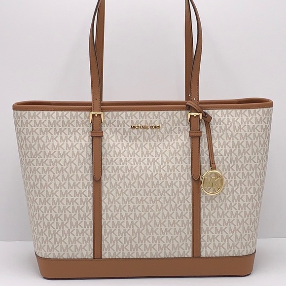 MICHAEL KORS TOP ZIP LARGE SHOULDER TOTE VANILLA COLOR NWT - Picture 14 of 16